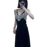 Lace Gold Velvet Embroidered Long Sleep Dress with Backless Design & Tie Belt Robe Set for Women thumbnail