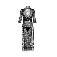 Sexy Lace Temptation Long Dress - Hot Side-Slit Bodycon Costume Sleepwear for Women thumbnail
