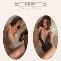 Transparent Sexy Lingerie Set - Seductive Open-Crotch Lace Sleepwear & Roleplay Costume Outfit thumbnail