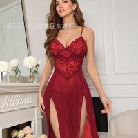 Lace Mesh Sexy Sleep Dress Set – Elegant Sheer Two-Piece Lingerie for Women, Lightweight & Alluring thumbnail