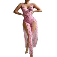 Pink Factory-Themed Thong Bikini Set – Sexy Europe and America-Style Split Dress & Matching Lingerie Two-Piece Outfit thumbnail