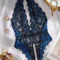 Sexy Lace See-Through Lingerie Set - Deep V Open-Cup Hookless Bra & Crotchless Bodysuit for Women thumbnail