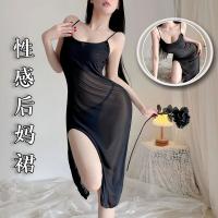 Women's Sexy Lace Sheer Nightgown Set - Transparent Mesh Sleep Dress with Adjustable Straps thumbnail