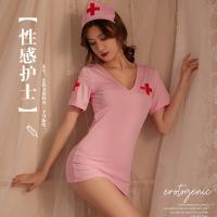 Sexy Nurse Costume Set - Backless Grid Lace Lingerie Outfit for Role Play & Adult Fun thumbnail