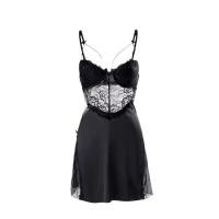 Sexy Lace Sheer Sleep Dress - Seductive Lingerie Pajama Set for Women, Pure & Tempting Nightwear thumbnail