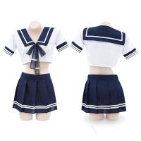 Pure & Playful Lingerie Set - Sexy Student-Style Uniform Sleepwear for Couples Play thumbnail