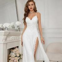 Sexy Lace Sleepwear Set for Women – Sheer High-Slit Long Nightgown,Europe and America-Inspired Seductive Lingerie thumbnail