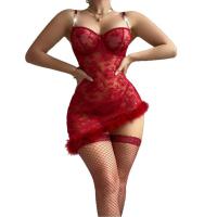 2026 New Sexy Lace Sheer Nightgown - Seductive Transparent Lounge Dress for Women, Premium Intimate Apparel thumbnail