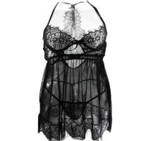 Women's Plus Size Lace Chemise Sleepwear - Sexy Busty Lingerie Set for Curvy Ladies, Wholesale Available thumbnail
