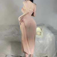 Women's Plus Size Sexy Lace Mesh Long Nightgown - Transparent Seductive Sleep Dress for Intimate Nights thumbnail