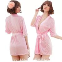 Ice Silk Lingerie Set with Sexy Bathrobe & Kimono-Inspired Seductive Outfit thumbnail