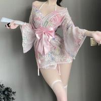 Sexy Japanese-Style Lingerie Sleepwear Set - Plus Size Kimono Outfit for Bedroom Romance & Seduction thumbnail