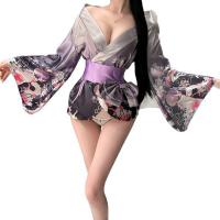 Yasise Sexy Deep V Anime Kimono Lingerie Set – Japanese School Uniform Sleepwear with Pure & Tempting Style thumbnail