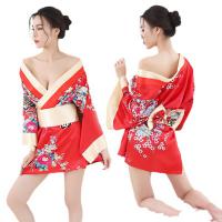Japanese Geisha Kimono Sleepwear Set – Sexy Yukata Robe & Cosplay Outfit for Women & Crossplay thumbnail