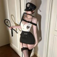 Golden Night Seductive Cosplay Lingerie - Elegant Police Officer Costume with Pure-Yet-Sensual Appeal thumbnail