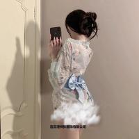 Japanese-Inspired Sensual Lingerie Set – Pure & Tempting Kimono-Style Sleepwear Outfit thumbnail