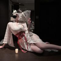 Ancient Chinese Hanfu Costume Set - Qin-Han Dynasty Drag-Tail Court Style Erotic Lingerie & Kimono-Inspired Outfit thumbnail