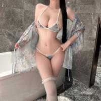 NightSiYeSe Sexy Lace Bunny Ear Lingerie Set - Cute Kawaii Japanese-Inspired 3-Piece Costume Outfit thumbnail