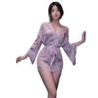 Seductive Kimono Lingerie Set - Sexy Uniform-Inspired Forbidden Elegance Women's Erotic Outfit thumbnail