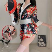 Pure & Tempting Japanese Kimono Lingerie Set - Sexy Yukata-Inspired Costume Outfit for Role Play