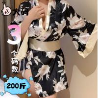 Tonaer Japanese Kimono Lingerie Set - Sexy Floral Role Play Costume for Women thumbnail