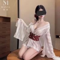 Mandyu Hanfu-Inspired Lingerie Set - Vintage Chinese Court Style Sheer Silk Robe with Long Train & Elegant Embroidery thumbnail