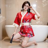 BaoDouBear Japanese-Style Lingerie Set for Women – Seductive Kimono-Inspired Sexy Costume Outfit thumbnail