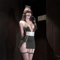 Golden Night Nurse Lingerie Set - Seductive Pure-Delight Cosplay Underwear, Luxury Temptation & Aesthetic Restraint Styl thumbnail