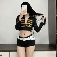 Yimenglan Sexy Air Hostess & Police Uniform Lingerie Set – Hot Role Play Costume for Nightclub & Passionate Nights thumbnail