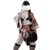 Japanese Kimono Lingerie Set - Sexy Cute Role Play Costume for Women, Seductive Uniform Outfit thumbnail