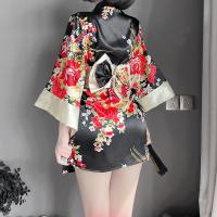 Exotic Japanese Kimono Lingerie Set - Seductive Role Play Outfit for Women, Sexy Costume with Elegant Design thumbnail