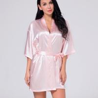 Sexy Summer Robe for Women - Lightweight Lace Trimmed Kimono Sleepwear, Sheer Satin Morning Gown & Lounge Set