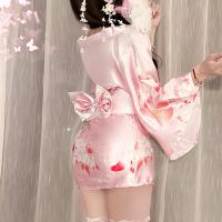 Yasu Sexy Deep-V Anime Kimono Lingerie Set - Japanese Style Pure & Tempting Sleepwear Outfit for Women thumbnail