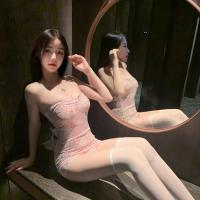Yetingxiang Mesh Embroidered Kimono Dress - Sheer Chinese-Inspired Bodycon Mini Dress, Elegant & Sensual thumbnail