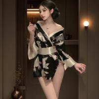 Japanese Geisha Sleepwear Set - Sexy Kimono Robe, Cosplay Yukata & Ninja-Inspired Erotic Lingerie Outfit thumbnail