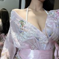 Japanese Kimono Lingerie Set - Sheer Mesh Sexy Sleepwear for Role Play & Date Night thumbnail
