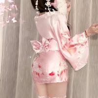 Yasu Sexy Deep V Anime Kimono Lingerie Set – Japanese-Style Pure & Tempting Sleepwear Outfit for Women thumbnail