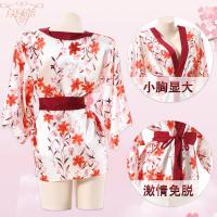 Japanese-Inspired Sexy Lingerie Set - Kimono-Style Robe with Ties, Roleplay Costume & Seductive Sleepwear thumbnail