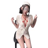 QQNY Nurse-Themed Lingerie Set – Pure & Alluring Sexy Sleepwear, No-Remove Design for Intimate Moments thumbnail