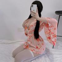 Misty Romance Kimono Lingerie Set - Cute Cat Cosplay Costume for Role Play, Nightclub & Sexy Sleepwear thumbnail