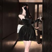 QingShe New Year Lingerie Set - Modest Chic Sleep Dress with Lace Trim, Bodycon Slip & Strapless Top thumbnail