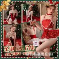 Christmas Velvet Lingerie Set - Sexy Role Play Sleep Dress & Naughty New Year Costume Outfit for Date Night thumbnail