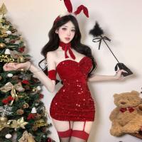 Velvet Bunny Girl Costume - Sexy Holiday Cosplay Outfit for New Year's Eve Party thumbnail
