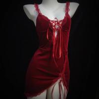 Pure & Alluring Chinese New Year Lingerie Set - Red Hot Holiday Bodycon Dress with Matching Sleepwear