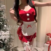 Yiyue Christmas Red Chef Lingerie Set – Sexy Pure-Temptation Holiday Sleepwear & Roleplay Costume thumbnail