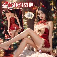 Ruolan Christmas Sexy Lingerie Set - No-Remove Seductive Sleepwear for Small Bust, Holiday Costume Outfit thumbnail