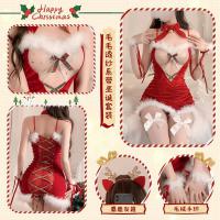 Ruolan Christmas Sexy Lingerie Set - No-Remove Seductive Sleepwear for Small Bust, Holiday Costume Outfit thumbnail