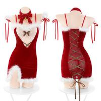 Shimeisha Adorable Red Reindeer Lingerie Set - Sexy Christmas Costume & New Year Outfit for Women thumbnail