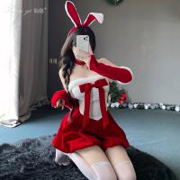 Xianyi Christmas Bunny Girl Costume - Sexy Mesh Bodysuit Dress for Nightclub & New Year Cosplay thumbnail