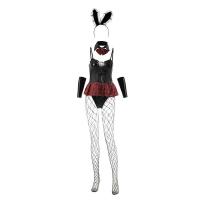 Mimei Seductive Lingerie Set - Bunny Girl PVC Plaid Outfit, Modest Wife Costume for New Year & Parties thumbnail